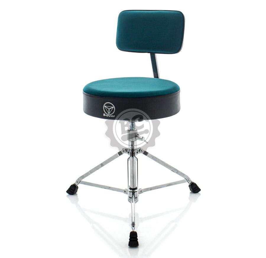 Banco Bauer by Torelli com Encosto Comfort Series BAB46 Verde com Assento Redondo Extra Grande