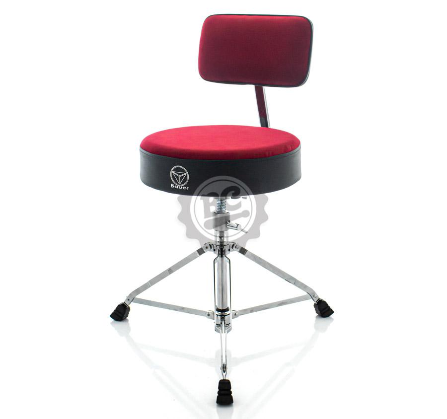 Banco Bauer by Torelli com Encosto Comfort Series BAB46 Vermelho com Assento Redondo Extra Grande