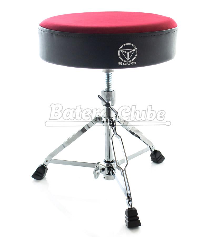 Banco Bauer by Torelli Comfort Series BAB43 Vermelho com Assento Extra Grande e Super Confortável
