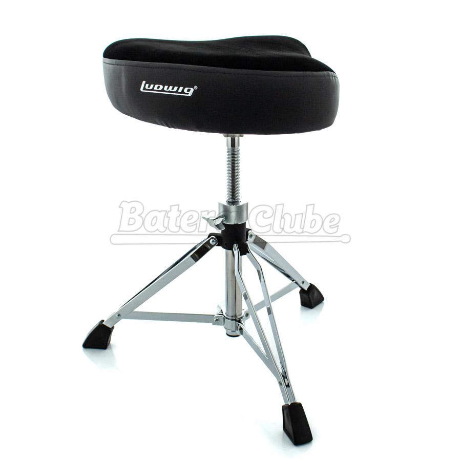 Banco Ludwig Accent Custom Throne L349TH Assento Selim Luxo em Veludo e Ajuste de Altura em Espiral