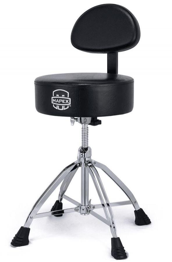 Banco Mapex T870 Redondo com Encosto e Altíssimo Conforto Padrão Top de Linha com 4 Pernas