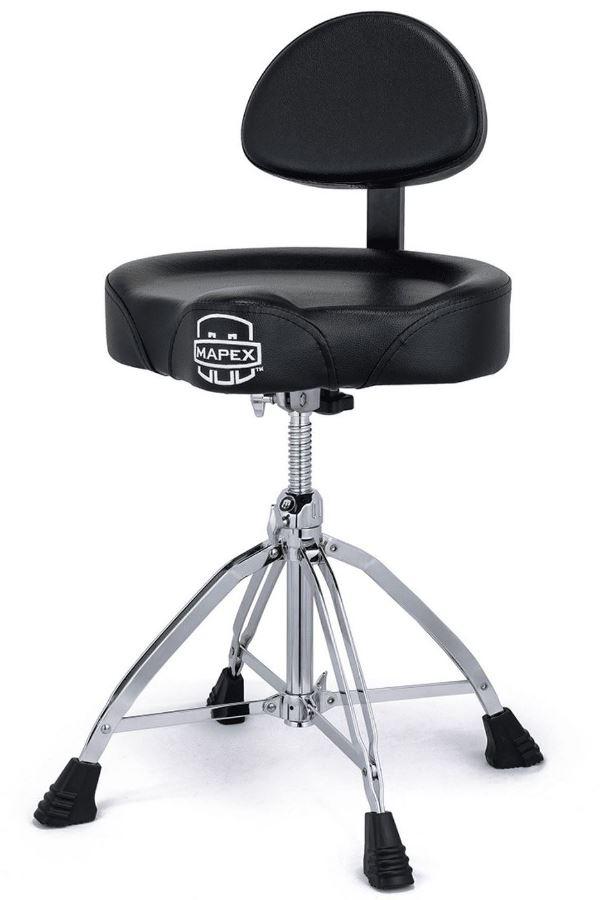 Banco Mapex T875 Assento Selim Ergonômico com Encosto de Coluna e 4 Pernas Modelo Topíssimo de Linha