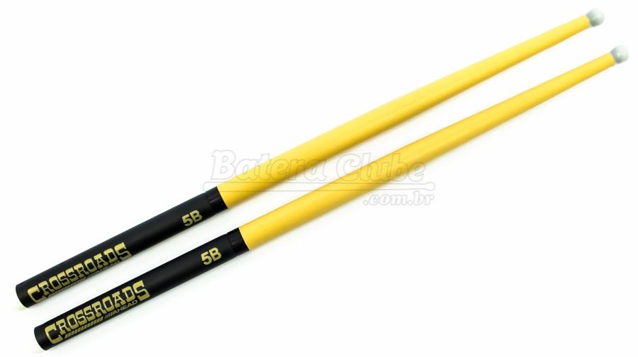 Baqueta Ahead Drumsticks Crossroads 5B XRB Polyurethane (5B Nylon) em Poliuretano e Base de Alumínio
