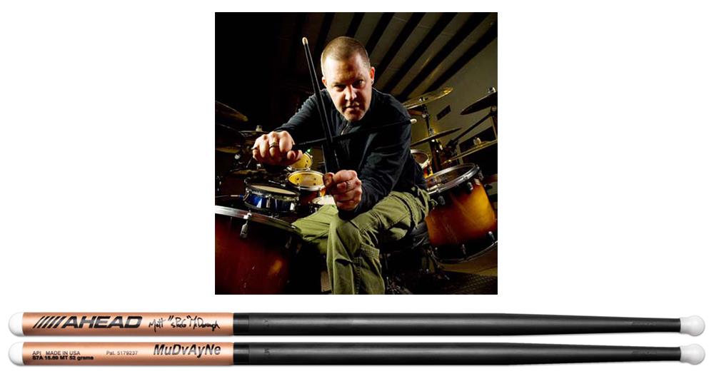 Baqueta Ahead Drumsticks Signature Matt "Spug" McDonoughs S7A (Padrão 7A) Poliuretano e Alumínio