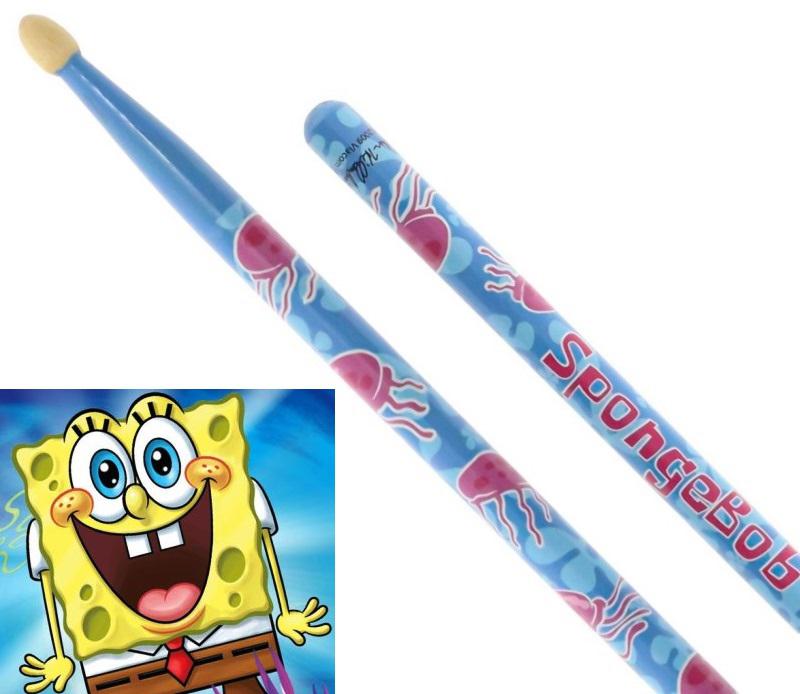 Baqueta Bob Esponja Azul Padrão Adulto 5A com peso leve e confortável 7A Original by Nickelodeon