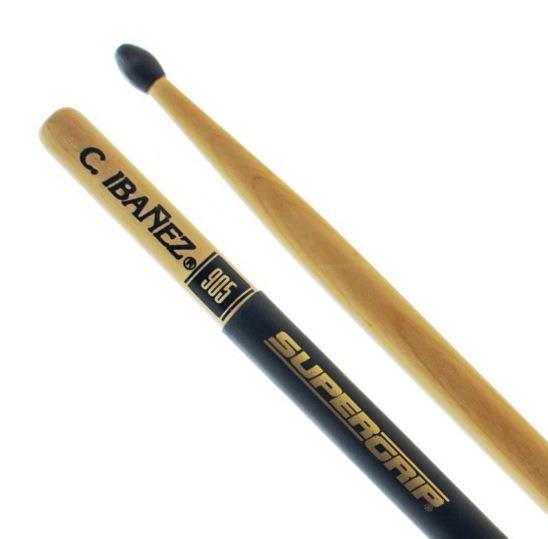 Baqueta C. Ibañez Premium SuperGrip 905NSG Ponta de Nylon Padrão 2B/5B Punho Material Emborrachado