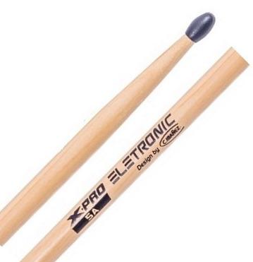 Baqueta C. Ibañez X-Pro Eletronic 5A com Ponta de Nylon mais Suave Perfeita p/ Bateria Eletrônica