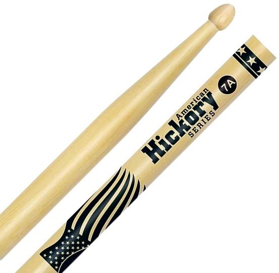 Baqueta Liverpool American Hickory Series 7A Clássica HY-7AM Ponta de Madeira