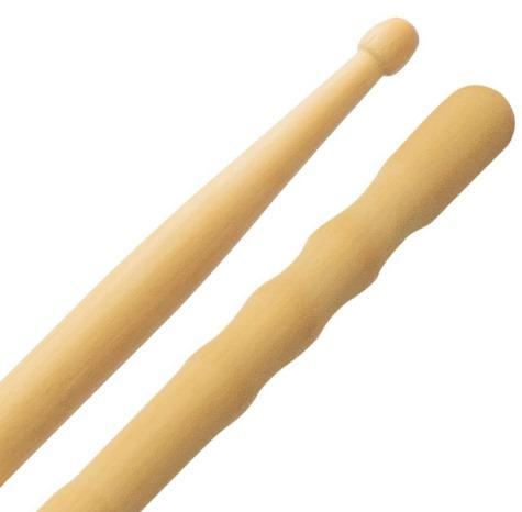 Baqueta Liverpool Fit Grip Marfim (Padrão 5A Comprida) FIT5AM com Cabo Ondulado Ponta de Madeira