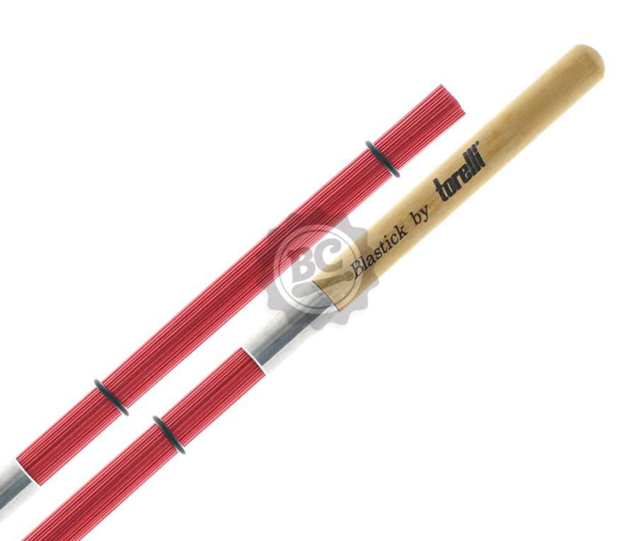 Baqueta Rod Torelli TQ082 Blastick cerdas de nylon e cabo de madeira p/ tocar volume mais controlado