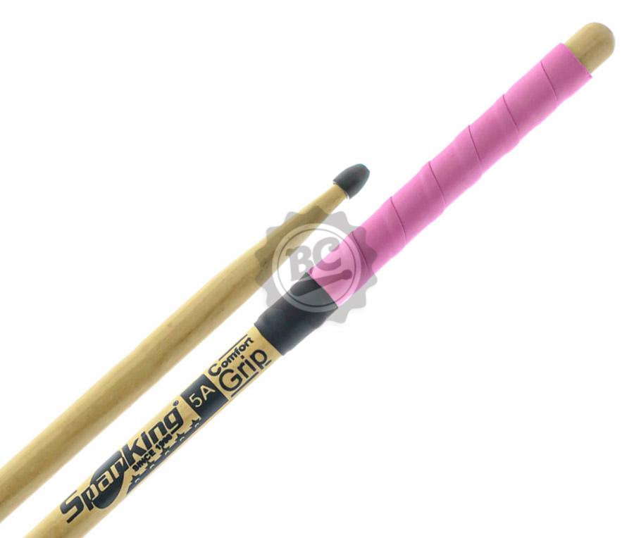 Baqueta Spanking by Zellmer Comfort Grip 5A com Ponta de Nylon Rosa cabo emborrachado e menos lisa (116760)