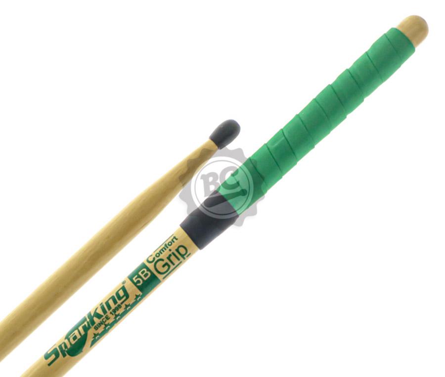 Baqueta Spanking by Zellmer Comfort Grip 5B com Ponta de Nylon Verde cabo emborrachado e menos lisa (116769)