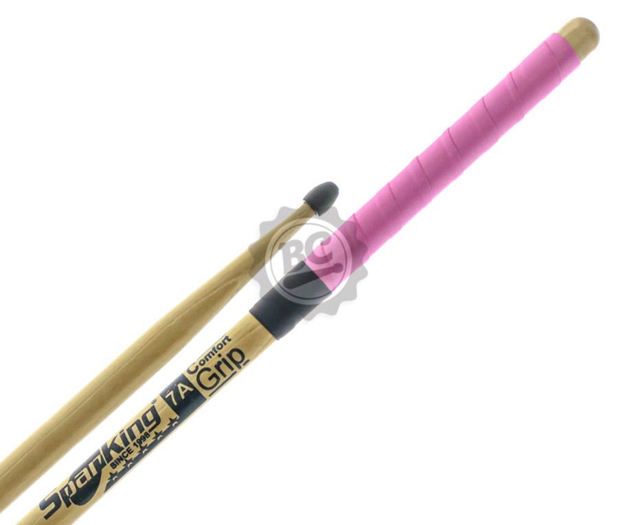 Baqueta Spanking by Zellmer Comfort Grip 7A com Ponta de Nylon Rosa cabo emborrachado e menos lisa (116759)