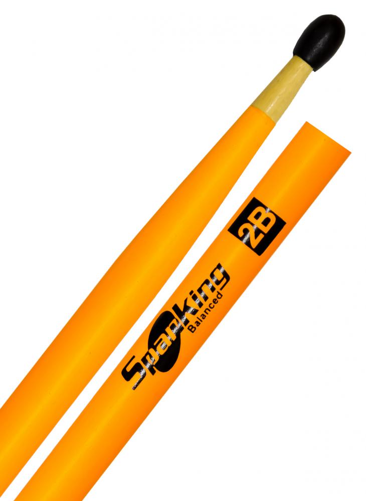 Baqueta Spanking by Zellmer Linha Luminosa 2B Clássica Laranja Fluorescente com Ponta de Nylon (4119LA)