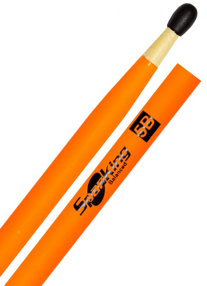 Baqueta Spanking by Zellmer Linha Luminosa 5B Clássica Laranja Fluorescente com Ponta de Nylon (4118LA)
