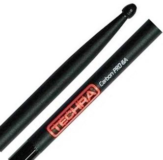 Baqueta Techra Carbon Pro 5A Super Grip com Cabo Emborrachado Fibra de Carbono Italiana