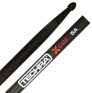 Baqueta Techra XCarb 5A Mais Leve e Mais Rápida Fibra de Carbono Italiana dura 4x mais que madeira
