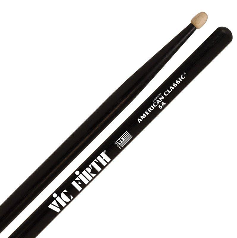 Baqueta Vic Firth American Classic Hickory Padrão 5A Clássica Black Finish (7538)