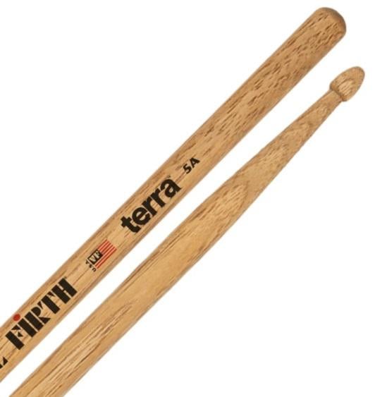 Baqueta Vic Firth American Classic Terra Series Padrão 5A Clássica 5AT Hickory resina envelhecida