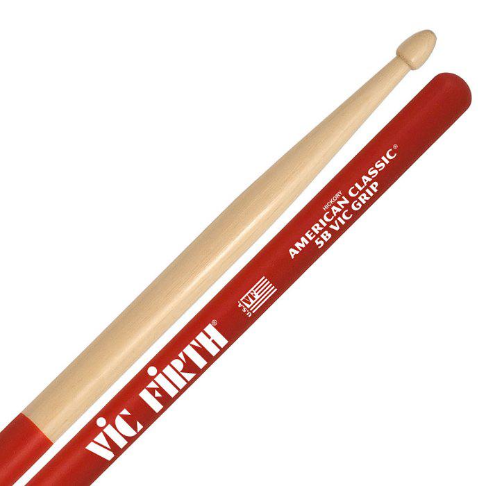 Baqueta Vic Firth American Classic Vic Grip "Padrão 5B" com Cabo Emborrachado 5BVG (7532)