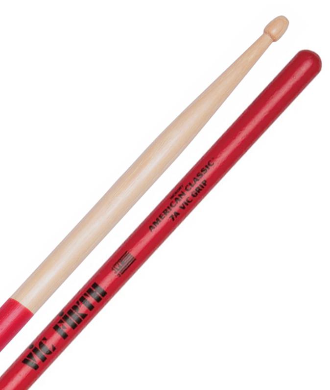 Baqueta Vic Firth American Classic Vic Grip "Padrão 7A" com Cabo Emborrachado (7533)