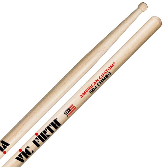 Baqueta Vic Firth American Custom Maple SD4 Combo Padrão 7A (1926) Mais Leve e Confortável