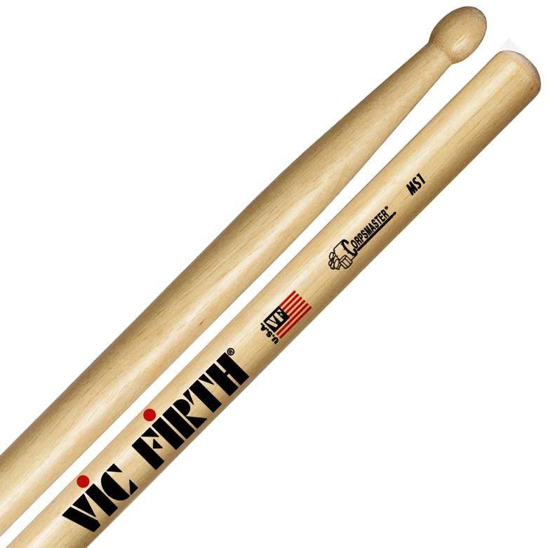 Baqueta Vic Firth Corpsmaster MS1 Snare Sticks Padrão 2B Maior (10291) Estudo ou Tocar com mais Peso