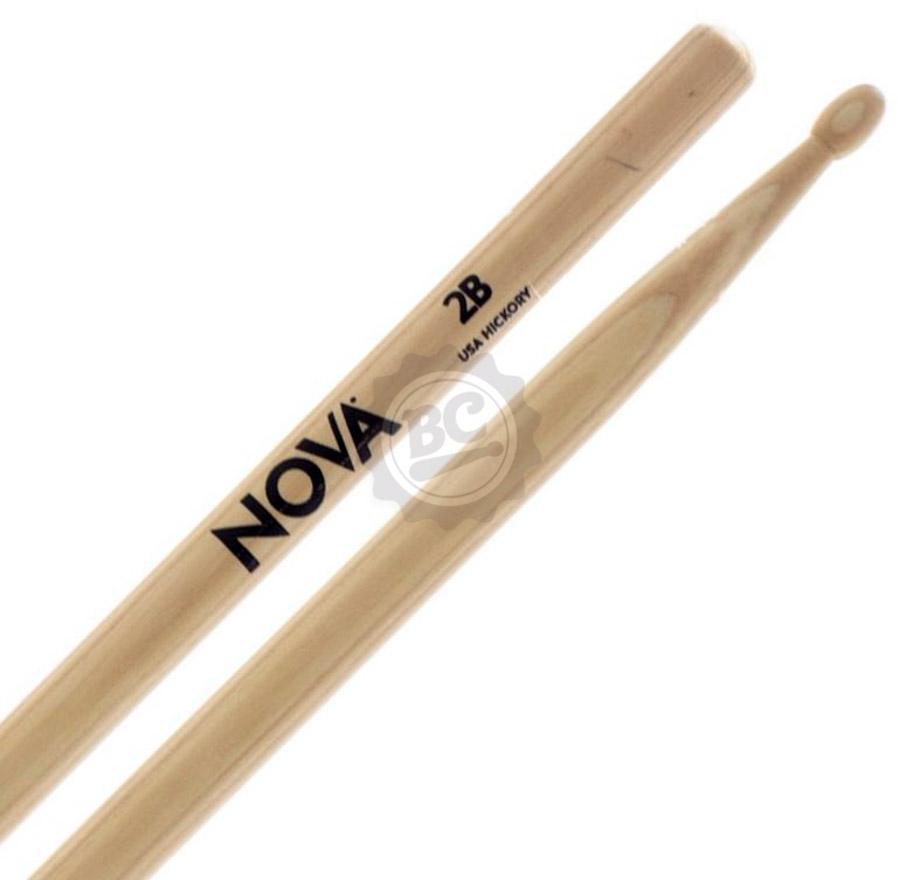 Baqueta Vic Firth Nova Series Padrão 2B Clássica American Hickory com Ponta de Madeira (6095)