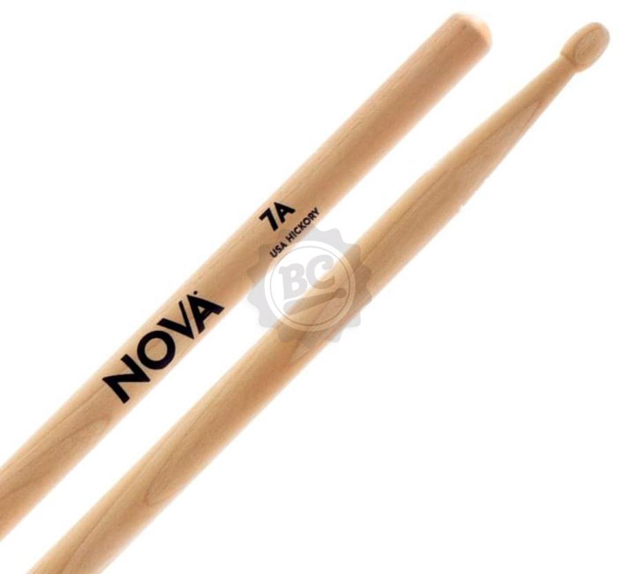 Baqueta Vic Firth Nova Series Hickory Padrão 7A Clássica com Ponta de Madeira (6093)