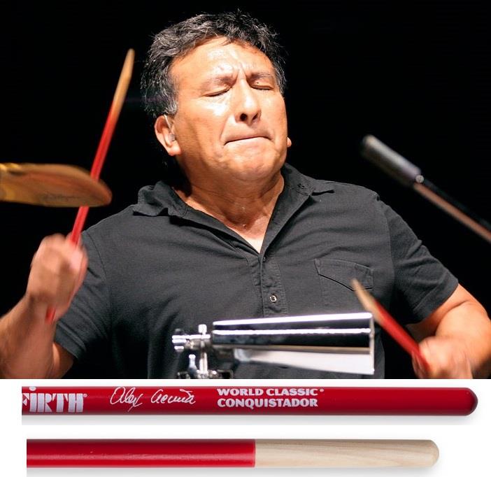 Baqueta Vic Firth Signature Alex Acuña Conquistador Sem Ponta Padrão Timbales (1272)