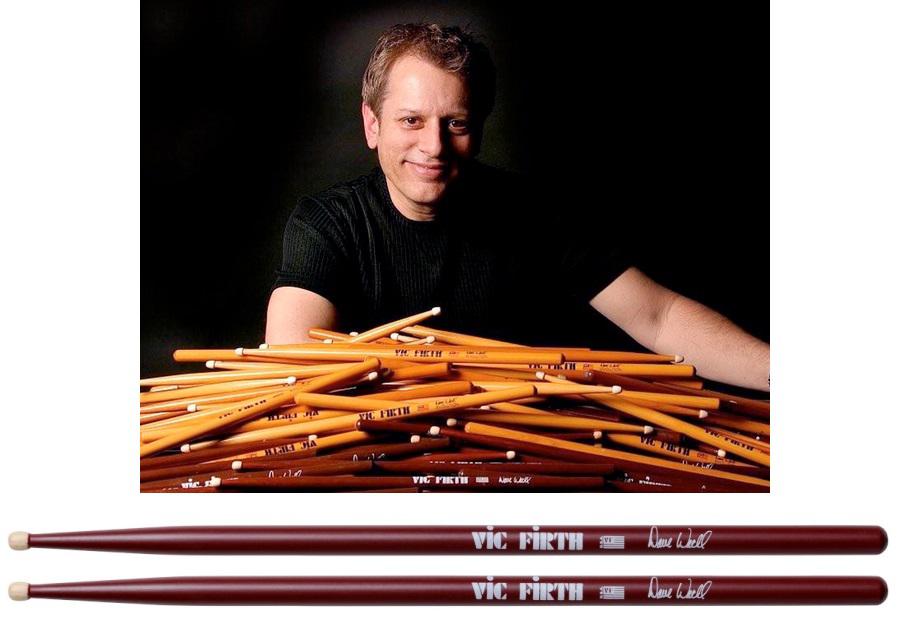 Baqueta Vic Firth Signature Dave Weckl "Padrão 5A/5B" Modelo Clássico Vermelho (1506)