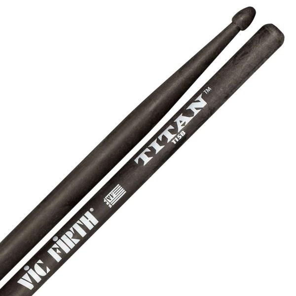 Baqueta Vic Firth Titan 5B em Fibra de Carbono Dura 10X mais que madeira com o mesmo timbre (8879)