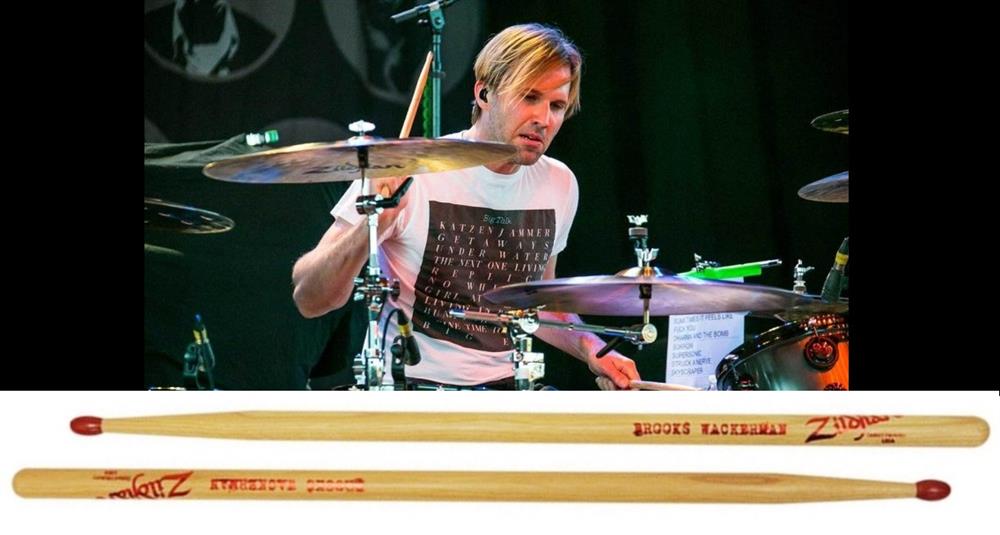 Baqueta Zildjian Signature Brooks Wackerman ASBW Avenged Sevenfold (Padrão 5B) Ponta de Nylon Red