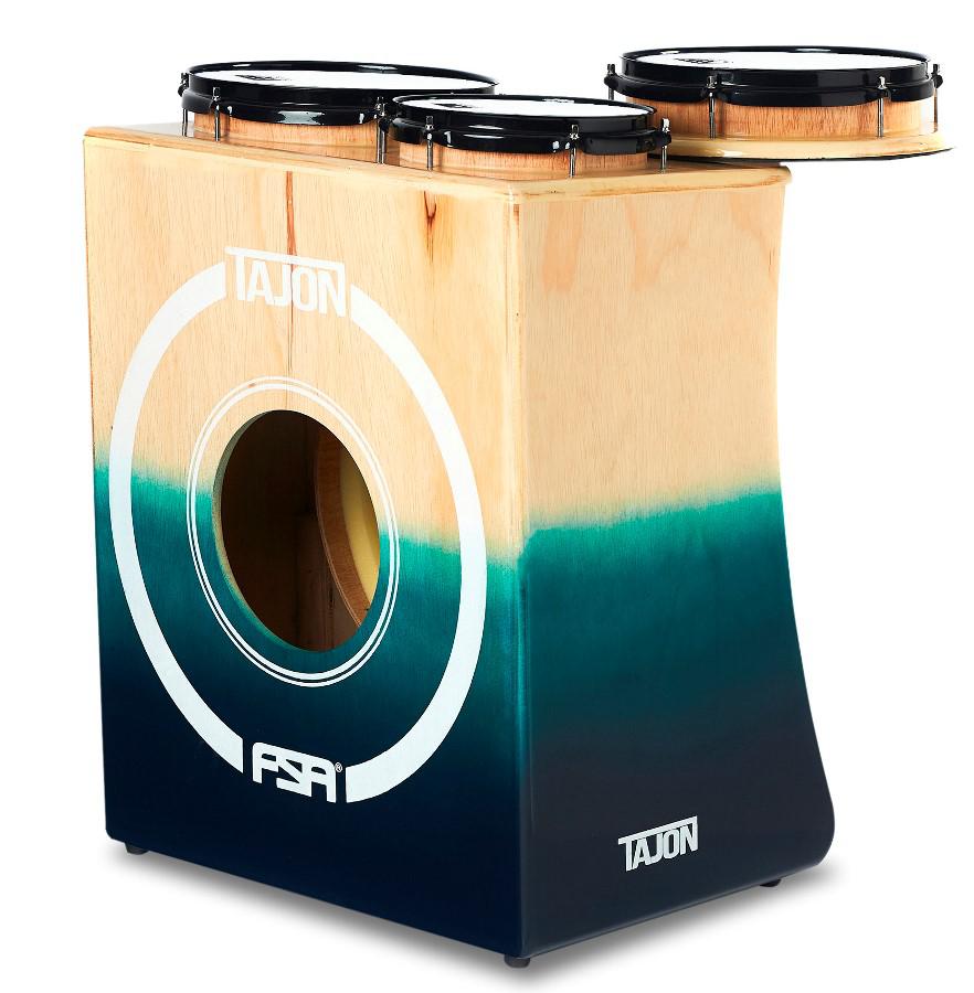 Bateria Cajón FSA Tajon Master Plus TAJ21 Green Fade Mini Bateria Cajón Kit Compacto 2 tons e caixa