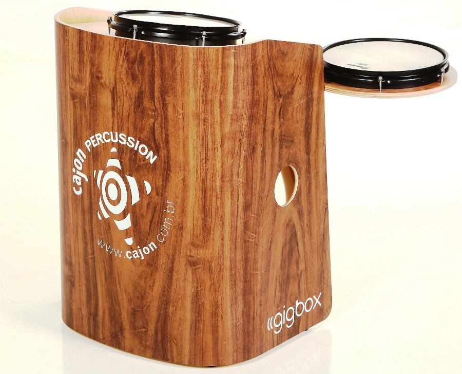 Bateria Cajón Percussion Gig Box GB-IM Imbuia Mini Bateria Cajón Kit Compacto