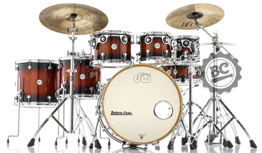 Bateria DW Design Tobacco Burst Lacquer Specialty 22",8",10",12",14",16" (Shell Pack) Liquidação