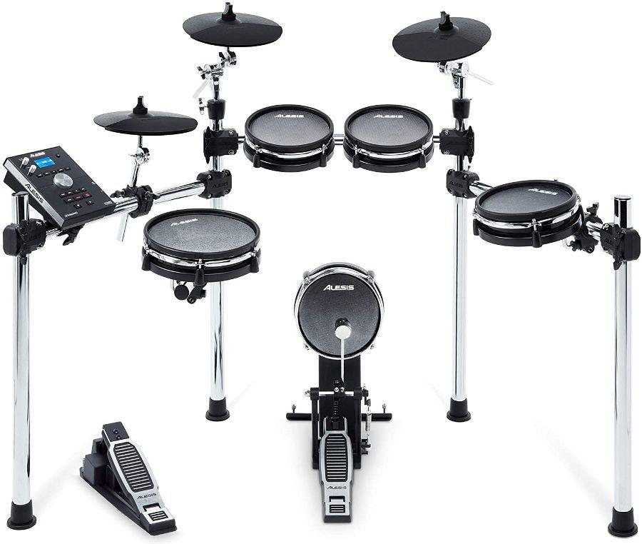 Bateria Eletrônica Alesis Command Kit com Pads em Mesh Heads, Módulo 600 Sons e Rack Premium Chrome