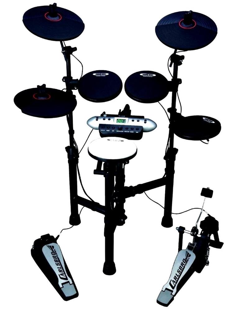Bateria Eletrônica Carlsbro by Odery CSD130B Black Compact Set com Efeito Choke e Pedal