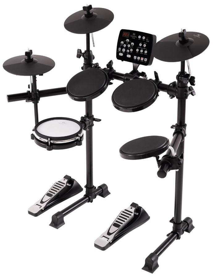 Bateria Eletrônica Michael House DMX270 Rack Easy Flex, pad Mesh na caixa, 209 sons e 50 músicas