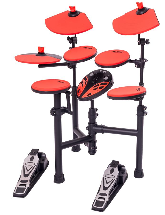 Bateria Eletrônica X-Pro C. Ibañez ED2 Orange Pratos com Função Choke Super Leve e Compacta