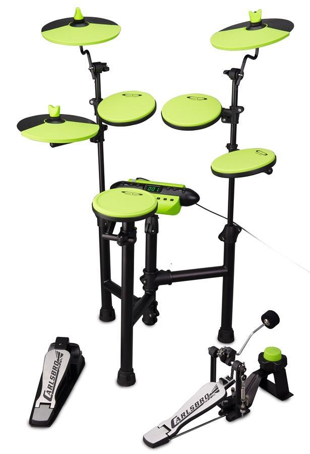 Bateria Eletrônica Carlsbro by Odery CSD130 Lime Green Compact Set com Efeito Choke e Pedal
