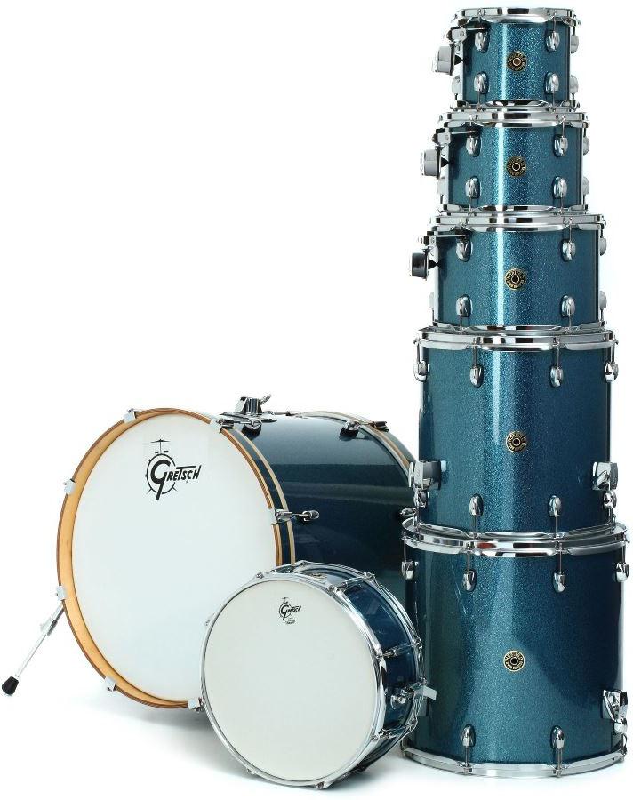 Bateria Gretsch Catalina Maple Aqua Sparkle LIQUIDAÇÃO 22",8",10",12",14",16" e Caixa (Shell Pack)