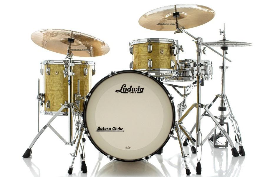 Bateria Ludwig Classic Maple Aged Onix Downbeat 20",12",14" (Shell Pack) Made in USA