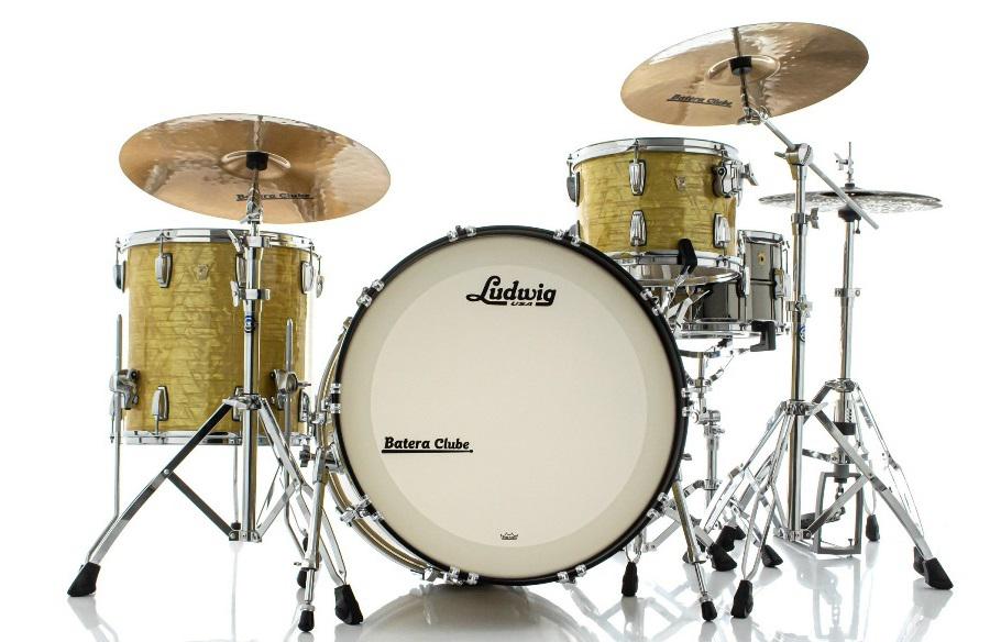 Bateria Ludwig Classic Maple Aged Onix Pro Beat com Bumbo 24",13",16" (Shell Pack) Made in USA