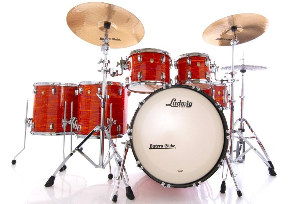 Bateria Ludwig Classic Maple Mod Orange Vintage 22",10",12",16",18" (Shell Pack) Made in USA