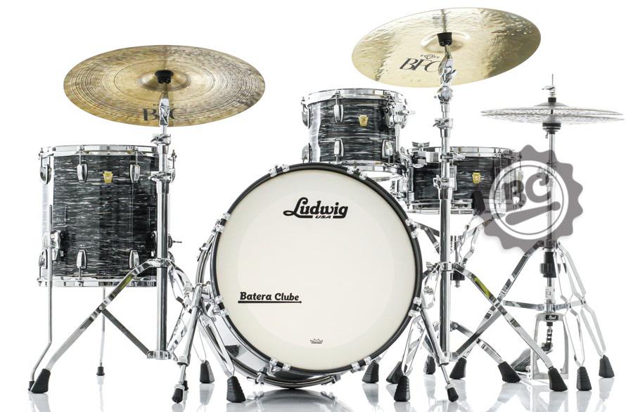 Bateria Ludwig Classic Maple Vintage Black Oyster Bumbo 20",10",14" (Shell Pack) Made USA