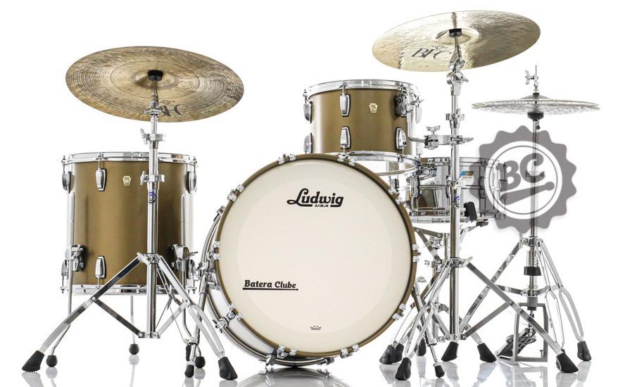 Bateria Ludwig Classic Maple Vintage Bronze Mist Fab Outfit 22",13",16" (Shell Pack) Made in USA