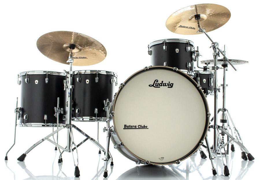 Bateria Ludwig NeuSonic Made in USA Black Velvet Bumbo 24",13",14",16" (Shell Pack) Maple Cherry