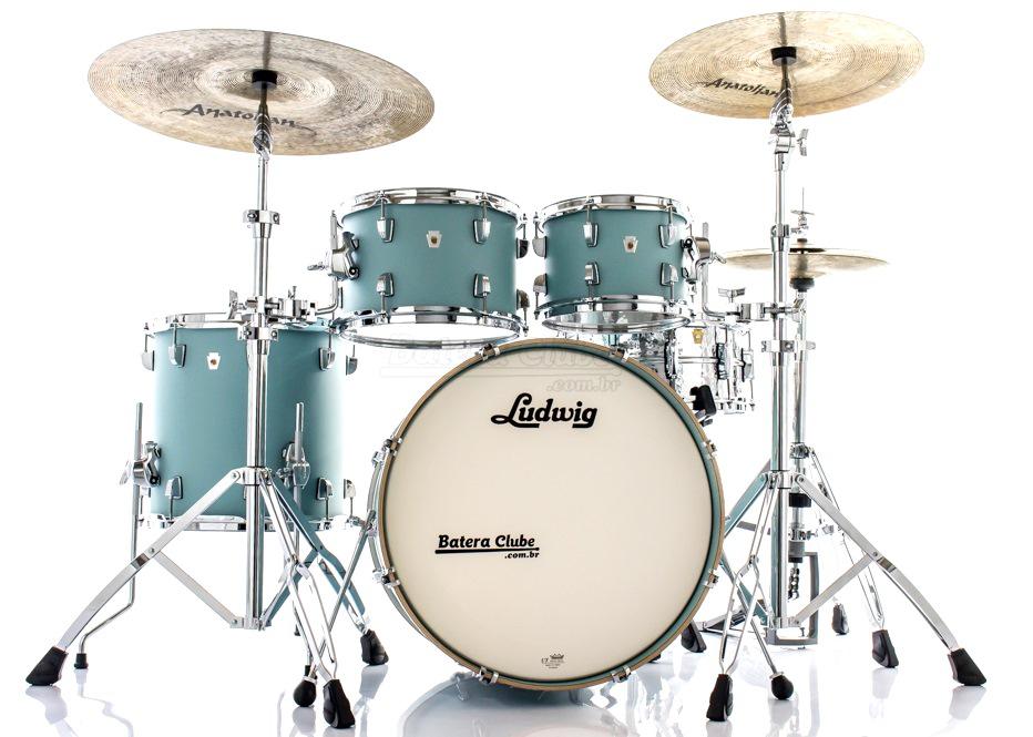 Bateria Ludwig NeuSonic Made in USA Skyline Blue 20",10",12",14" (Shell Pack) Maple Cherry