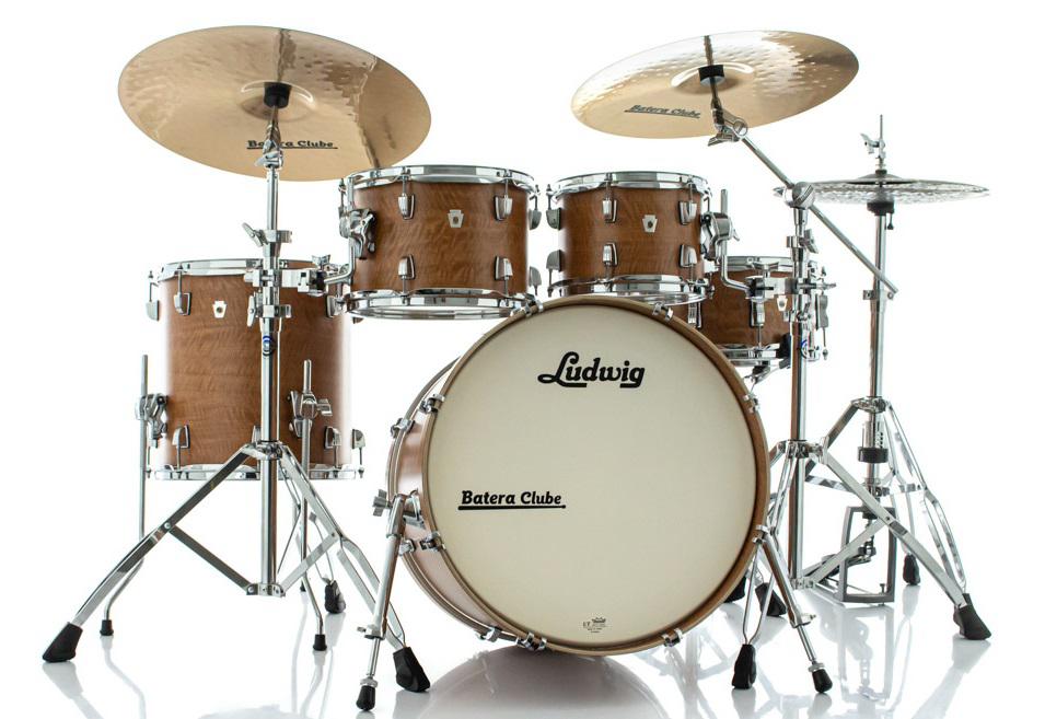 Bateria Ludwig NeuSonic Made in USA Satin Wood 20",10",12",14" (Shell Pack) Maple Cherry Shell